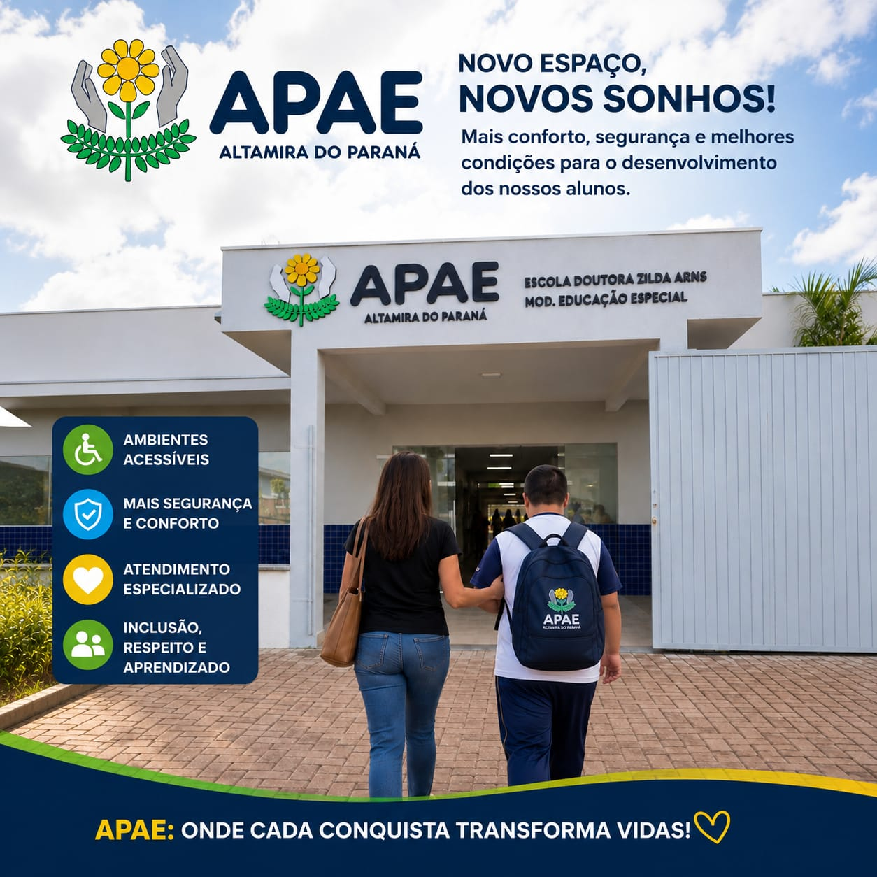 NOVO ESPAÇO, NOVOS SONHOS NA APAE DE ALTAMIRA DO PARANÁ